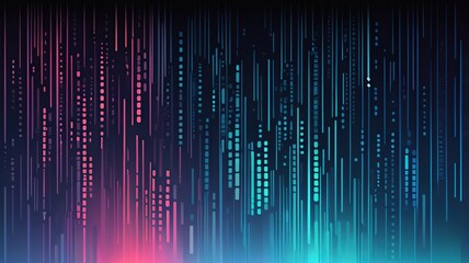 Digital-inspired abstract background with binary code elements subtly woven into a gradient of cool colors.