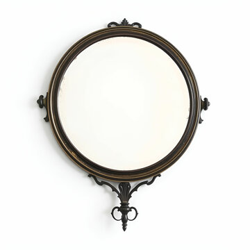recommend clip art: Vintage mirror isolated on white background
