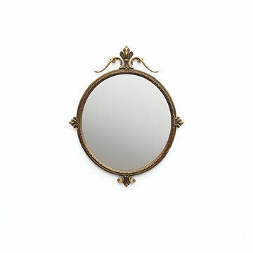 recommend clip art: Vintage mirror isolated on white background