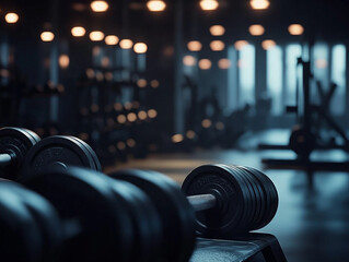 Fototapeta premium Modern Gym Interior Highlighting Workout Equipment