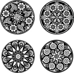 Dreamy mandala pattern. Vector background for yoga, meditation banner. Decorative hand-drawn round pattern for laser cutting