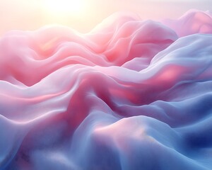 Obraz premium Soft pastel fabric waves in sunlight.