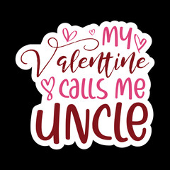 Valentine day Sticker Vector Design, Valentine day Svg design