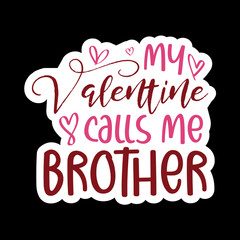 Valentine day Sticker Vector Design, Valentine day Svg design