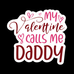 Valentine day Sticker Vector Design, Valentine day Svg design