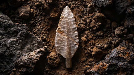 Detailed Historic Arrowhead Found in Ancient Excavation Site