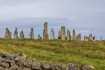 Scotland, Hebrides. Isle of Lewis, Callanish. Callanish (Calanais) Stones. Neolithic era standing...