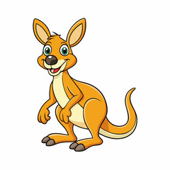 kangaroo vector illustration cartoon