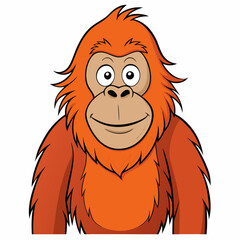 orangutan vector cartoon illustration