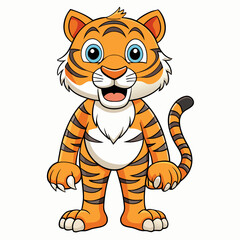 tiger vector cartoon illustration