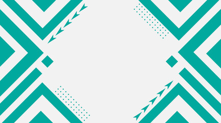 Presentation background vector design   Banner background design with circle, arrow, square, stroke   Dotted pattern background with jade colour © CSE20