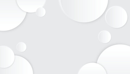 Abstract modern white round with Neumorphism business banner background