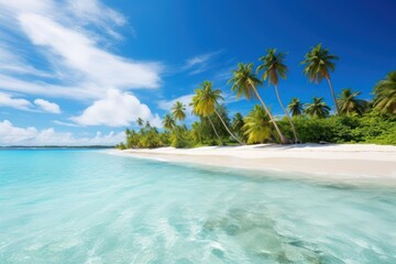 Fototapeta premium Beach ocean land sky.