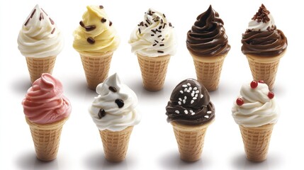 A Delightful Collection of Ice Cream Cones