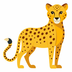cheetah cartoon isolated on white