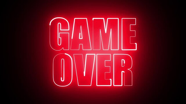 
GAME OVER NEON TITLE ANIMATION
