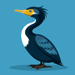 vector illustration of a cormorant