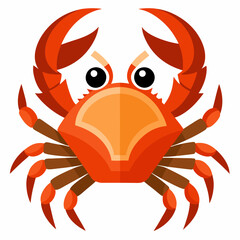 red crab on white background