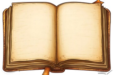 Vintage Open Book Illustration