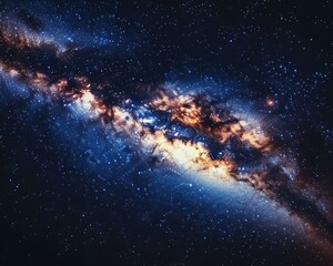 Fototapeta premium Milky Way galaxy, cosmic dust and stars.