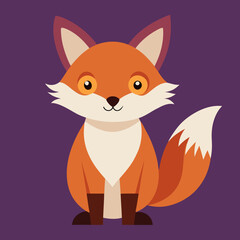 Obraz premium red fox vector illustration