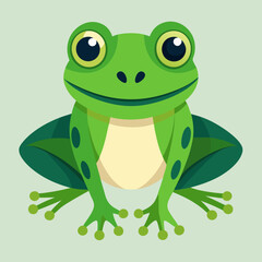 vector illustration of an green frog