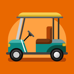 Fototapeta premium vector illustration of a golf cart