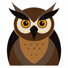 great horned  owl on a branch