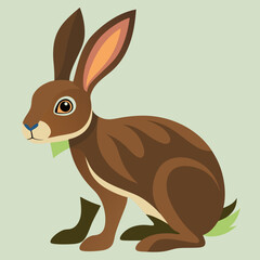 vector illustration of a hare