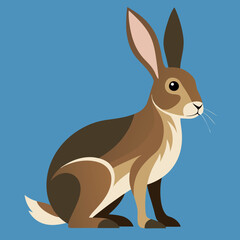 vector illustration of a hare