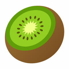 kiwi fruit isolated on white