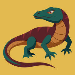 vector illustration of a komodo dragon