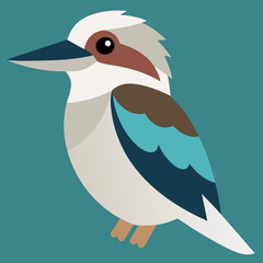 vector illustration of a kookaburra cartoon bird