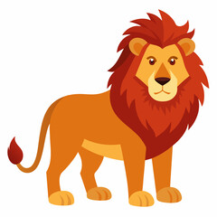 lion cartoon isolated on white