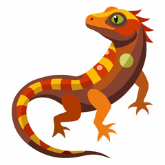 vector illustration of a cartoon lizard