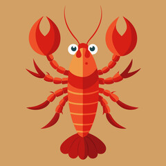 vector illustration of a lobster