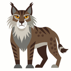 vector illustration of a lynx
