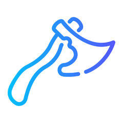 axe Line Gradient Icon