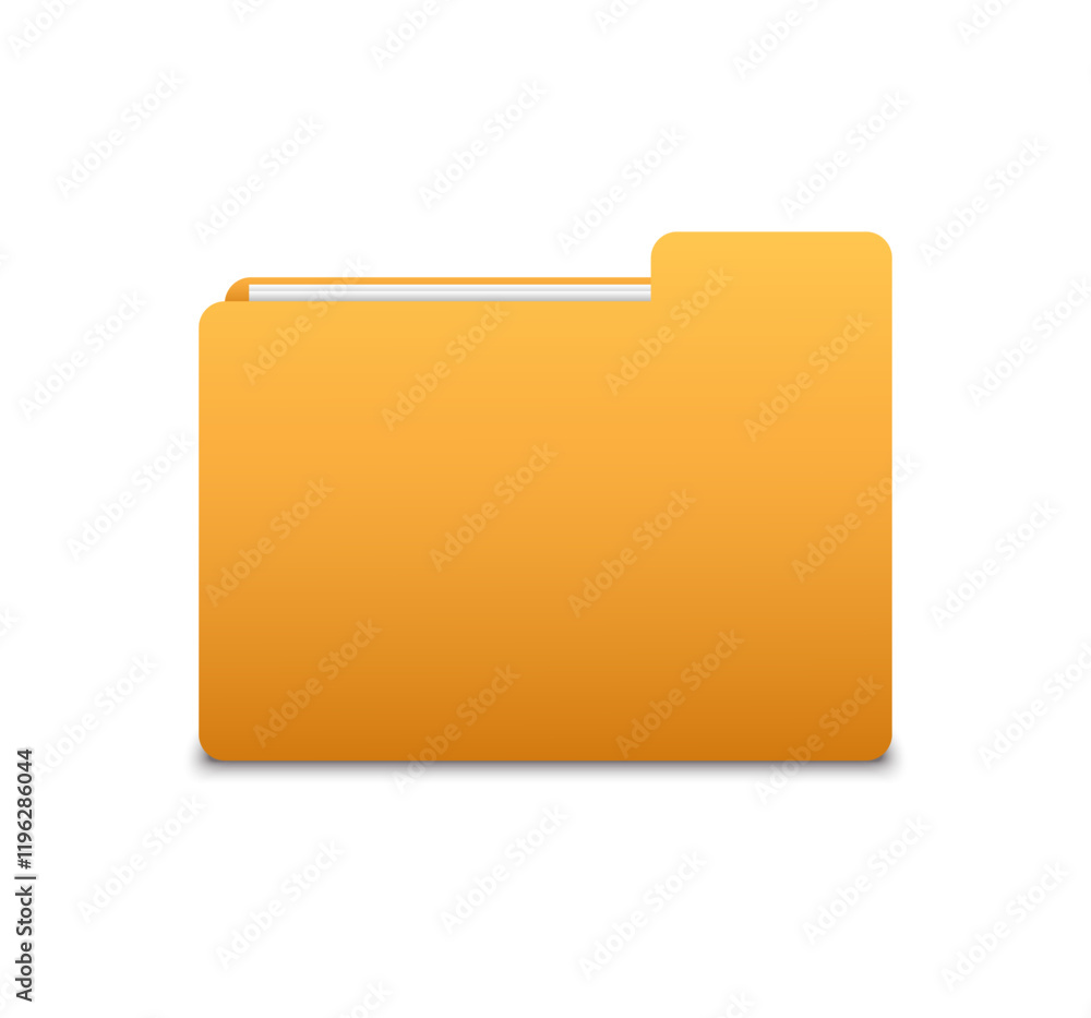 Aufkleber yellow file folder icon isolated on white background. file folder vector icons. file folder in flat 