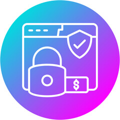 Obraz premium Safe E commerce Icon