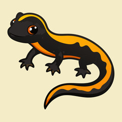 vector illustration of a newt