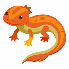 newt cartoon isolated on white