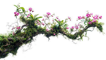 Twisted wild liana messy jungle vines plant png