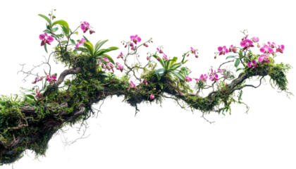 Twisted wild liana messy jungle vines plant png