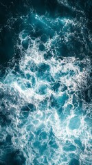 Fototapeta premium Ocean waves, whitecaps, blue water texture
