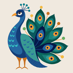 peacock vector illustration