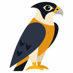 Obraz premium peregrine falcon cartoon isolated on white