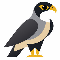 peregrine  falcon cartoon isolated on white