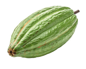 A cacao pod isolated on transparent background