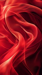 Obraz premium Abstract red fabric flowing, elegant curves.